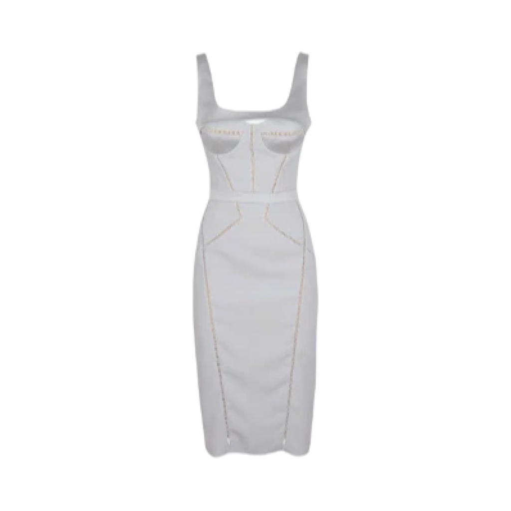 Forever Unique Jane Structured Cut Out Dress in Blue