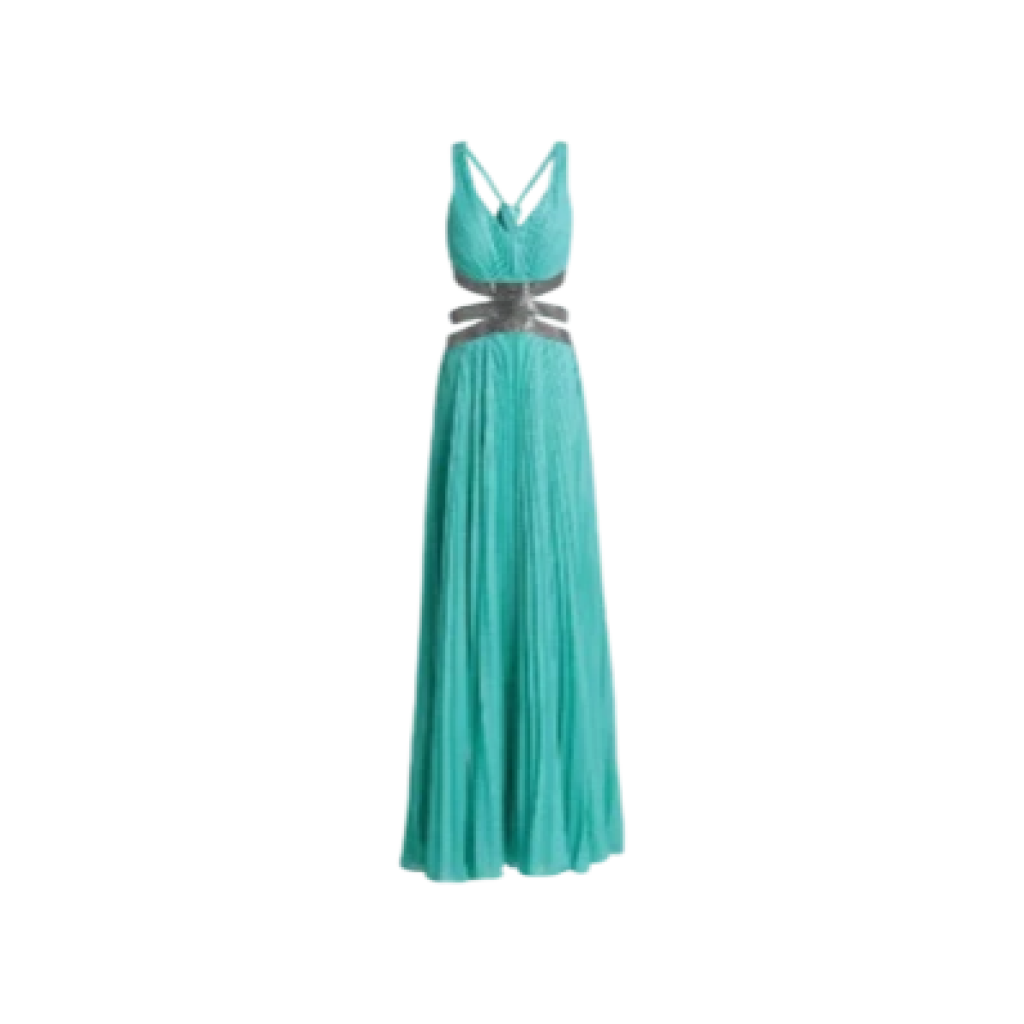 Forever Unique Women’s Blue Pleated Maxi Dress