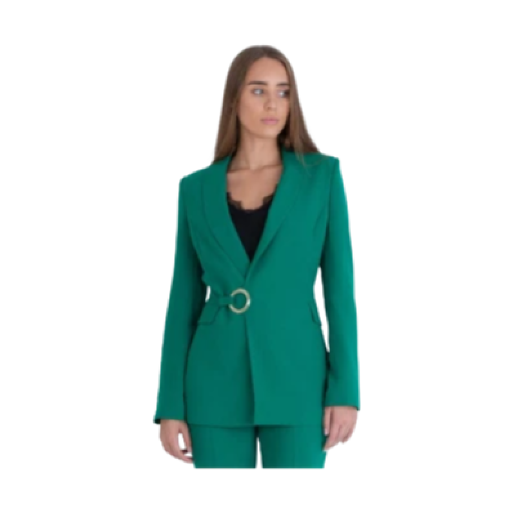 Forever Unique Belle Tailored D-Ring Buckle Suit Jacket – Jade
