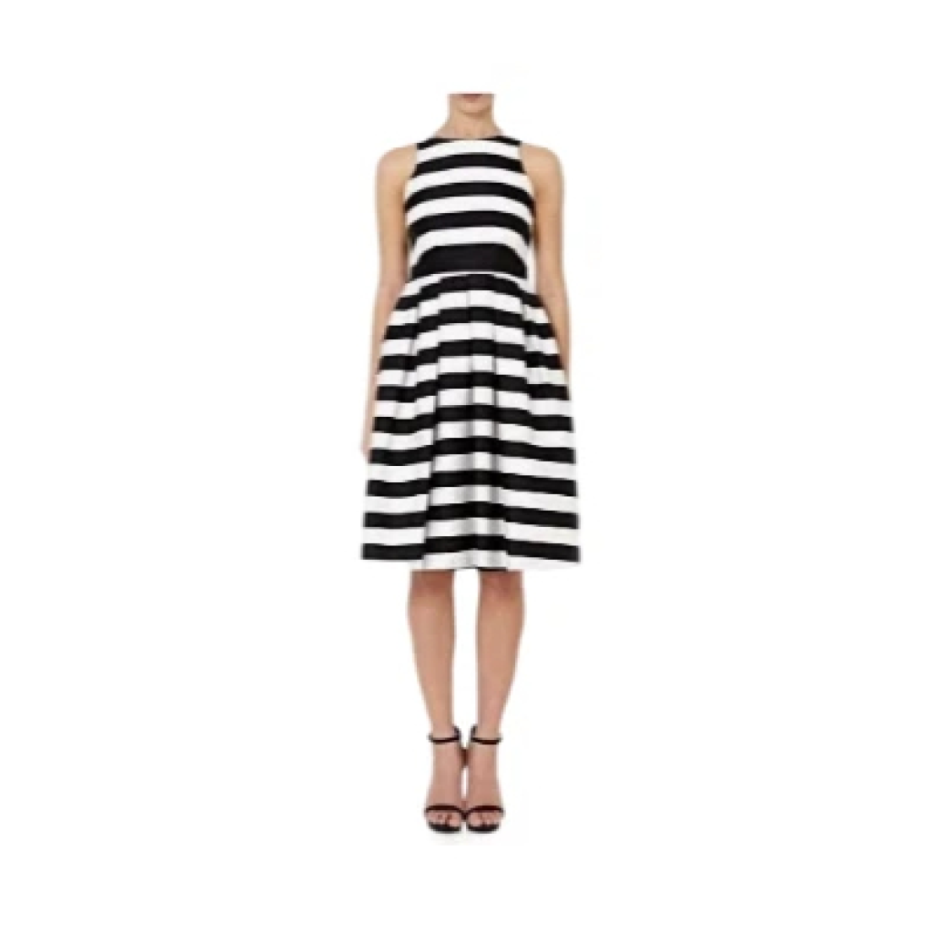 Forever Unique Penny Fit & Flare Dress – Black and White